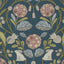 Clarke & Clarke FORESTER TEAL/BLUSH Fabric
