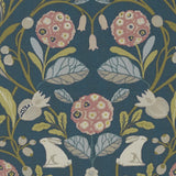 Clarke & Clarke FORESTER TEAL/BLUSH Fabric