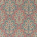 Clarke & Clarke PERSIA DENIM/RASPBERRY Fabric