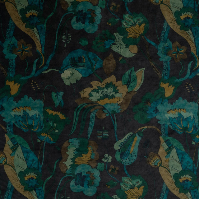 G P & J Baker CALIFORNIA VELVET INDIGO/TEAL Fabric