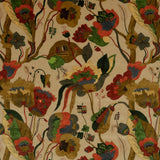 G P & J Baker CALIFORNIA VELVET RED/CREAM Fabric