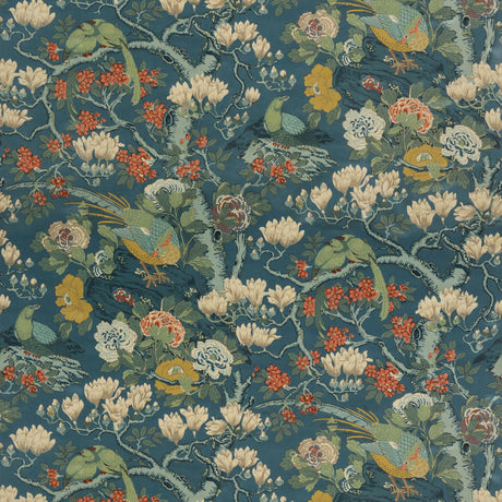 G P & J Baker ROCKBIRD VELVET TEAL Fabric