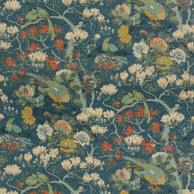 G P & J Baker ROCKBIRD VELVET TEAL Fabric