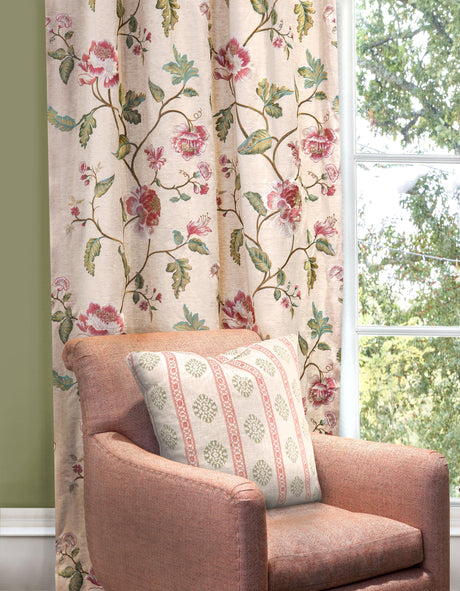 G P & J Baker ALMA RED/GREEN Drapery Fabric