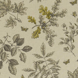 Clarke & Clarke HORTUS CHARCOAL/OCHRE Fabric