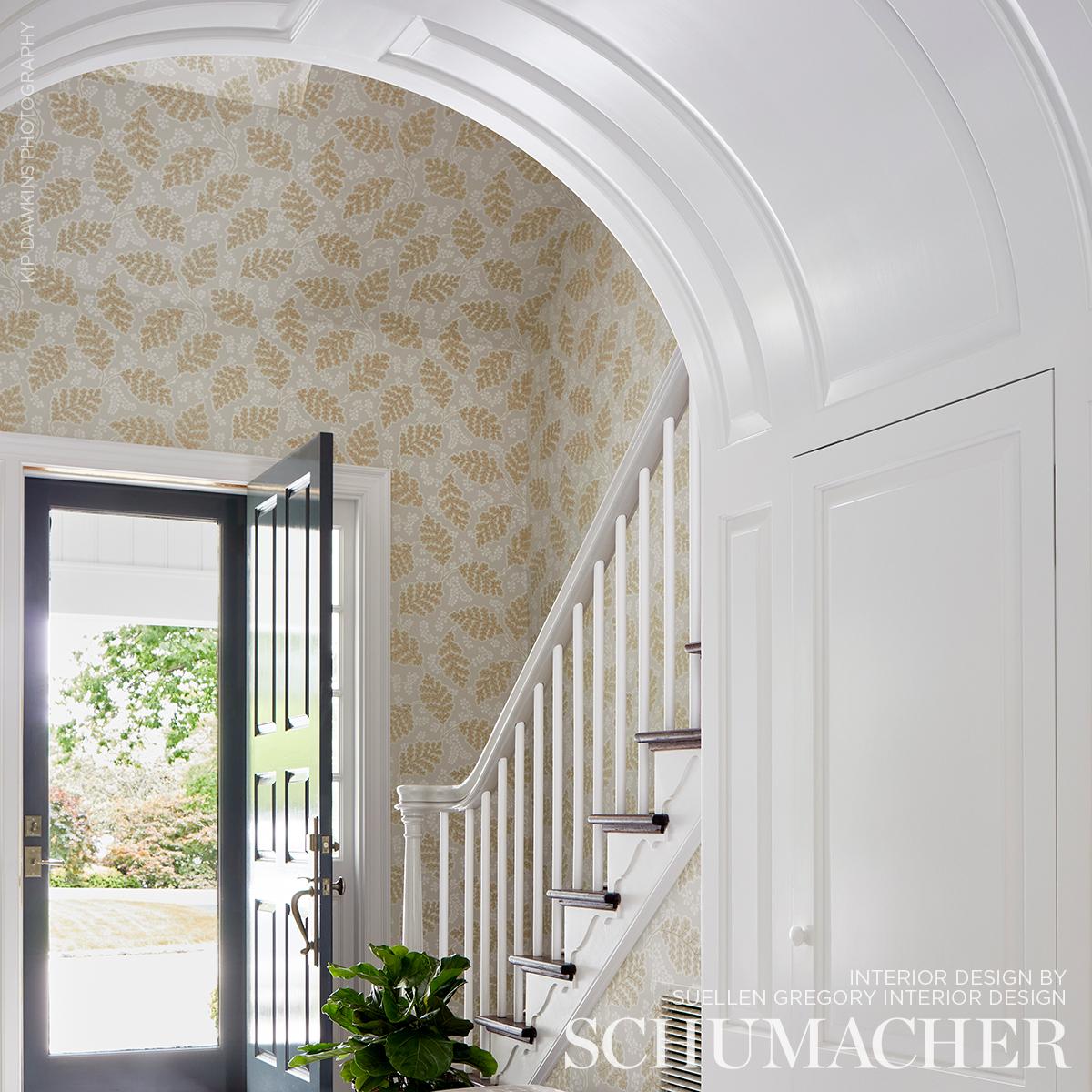 Schumacher Estelle Neutral Wallpaper