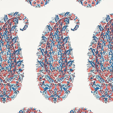 Schumacher Shirala Paisley Delft & Rose Wallpaper