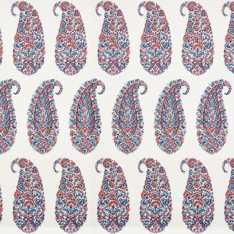 Schumacher Shirala Paisley Delft & Rose Wallpaper