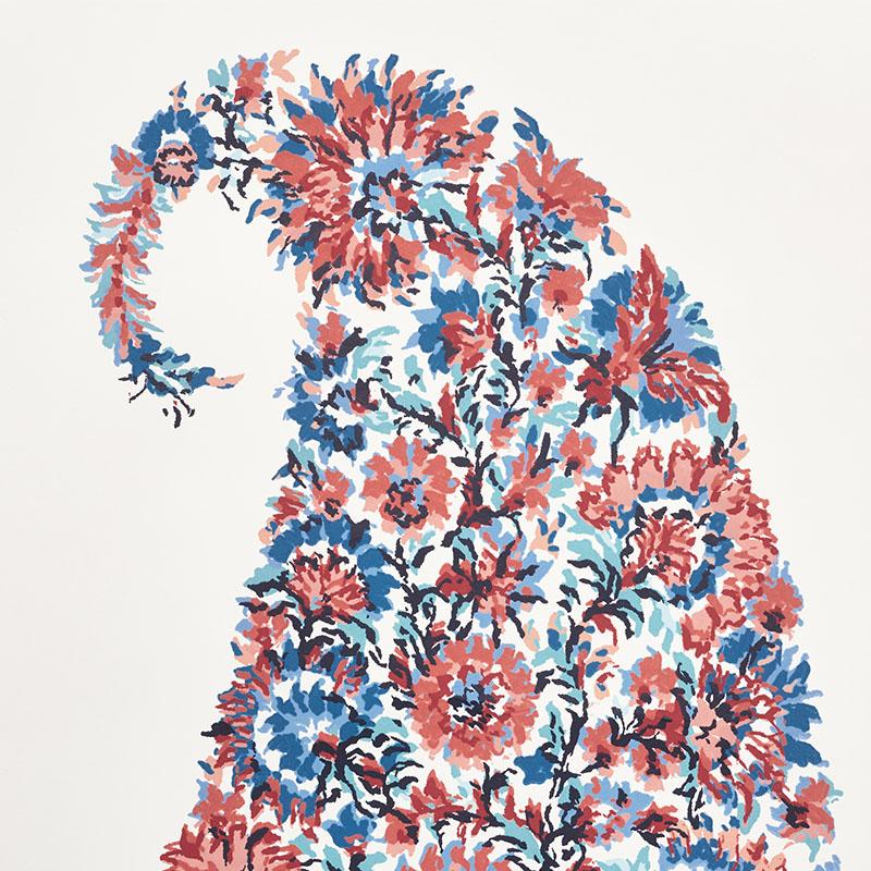 Schumacher Shirala Paisley Delft & Rose Wallpaper