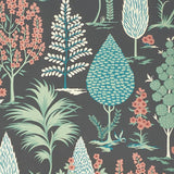 Schumacher Pandora Onyx & Jade Wallpaper