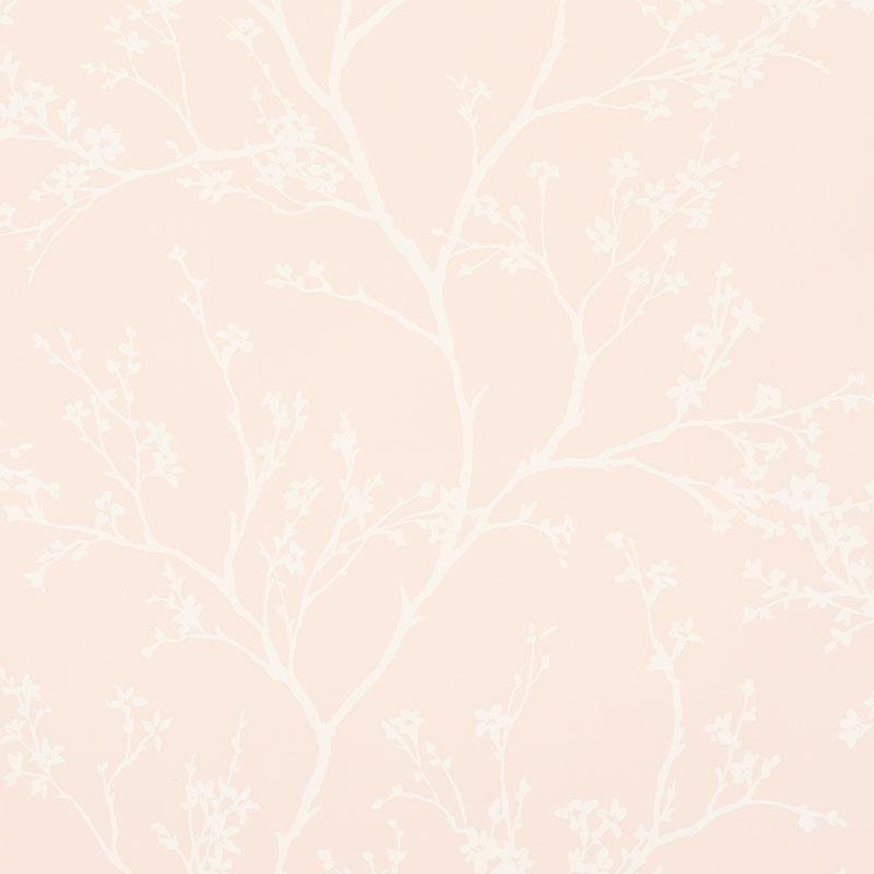 Schumacher Twiggy Vinyl Blush Wallpaper