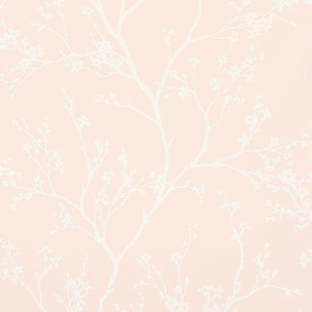 Schumacher Twiggy Vinyl Blush Wallpaper