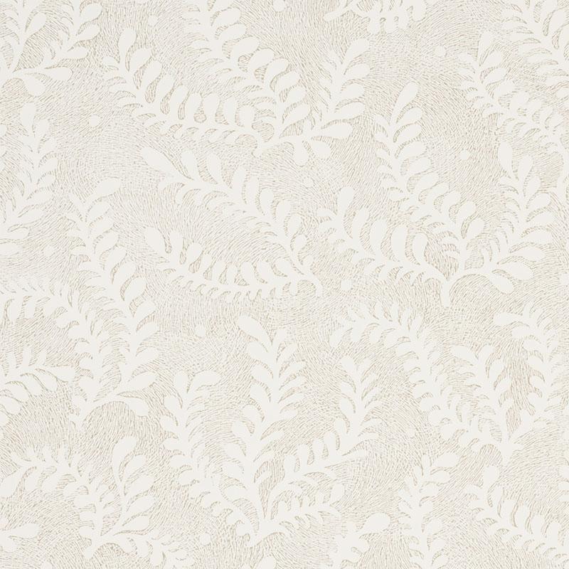 Schumacher Etched Fern Natural Wallpaper