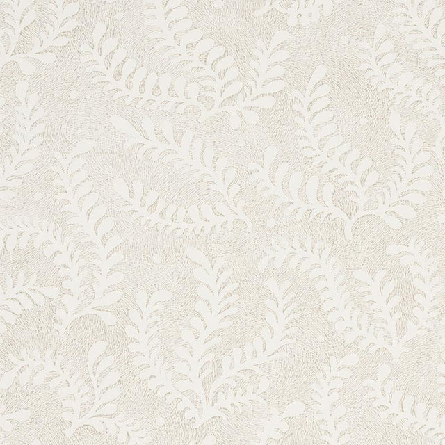 Schumacher Etched Fern Natural Wallpaper