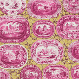 Schumacher Plates & Platters Magenta & Yellow Wallpaper