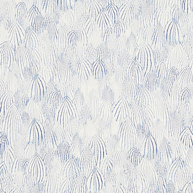 Schumacher Feathers Indigo Wallpaper