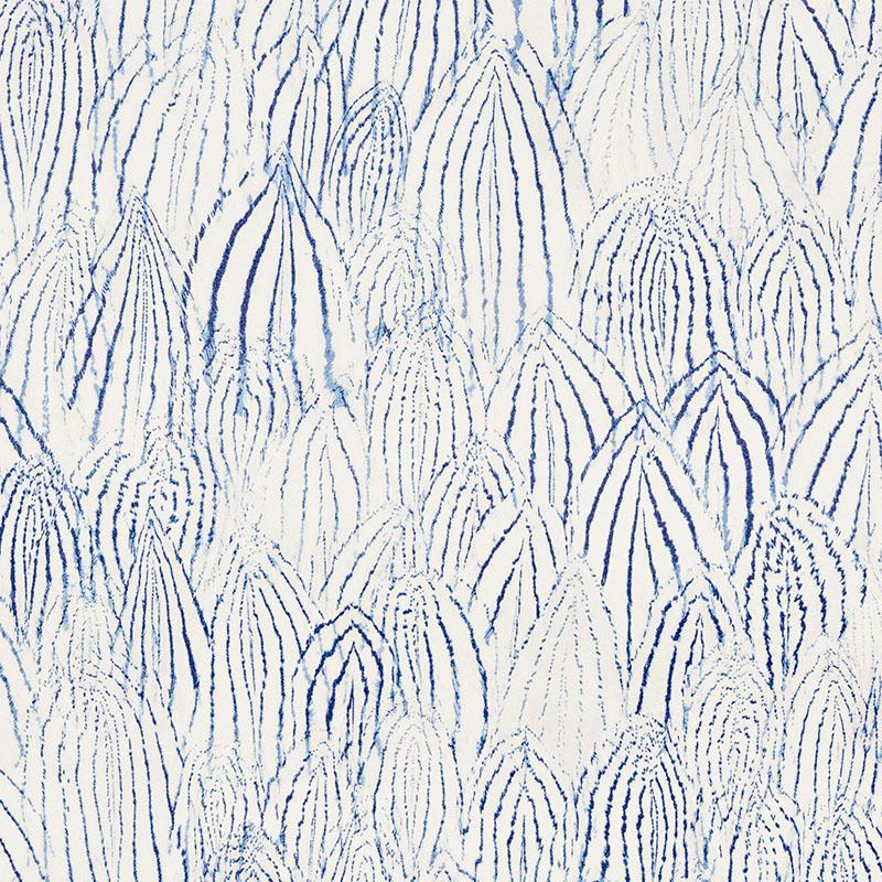 Schumacher Feathers Indigo Wallpaper