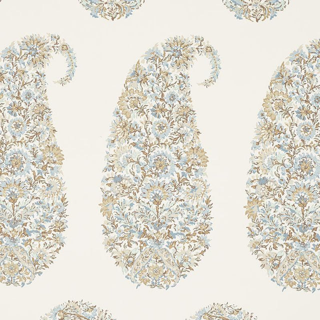 Schumacher Shirala Paisley Aqua Wallpaper