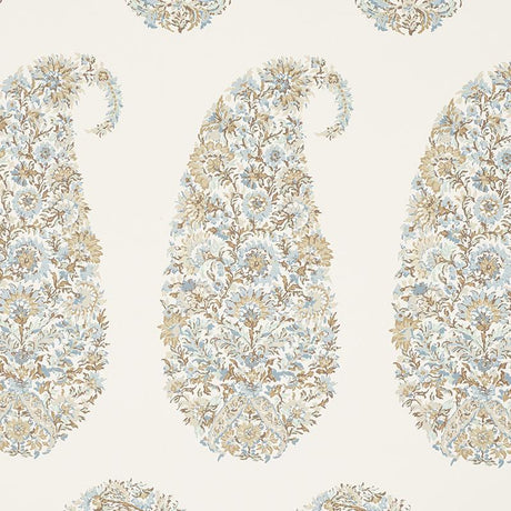 Schumacher Shirala Paisley Aqua Wallpaper