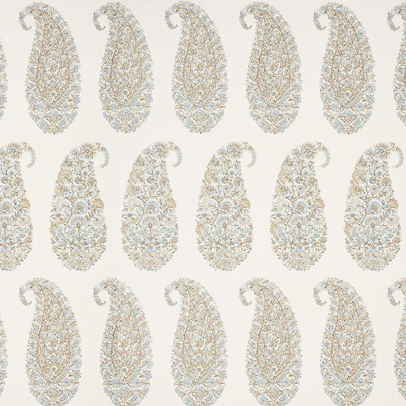 Schumacher Shirala Paisley Aqua Wallpaper