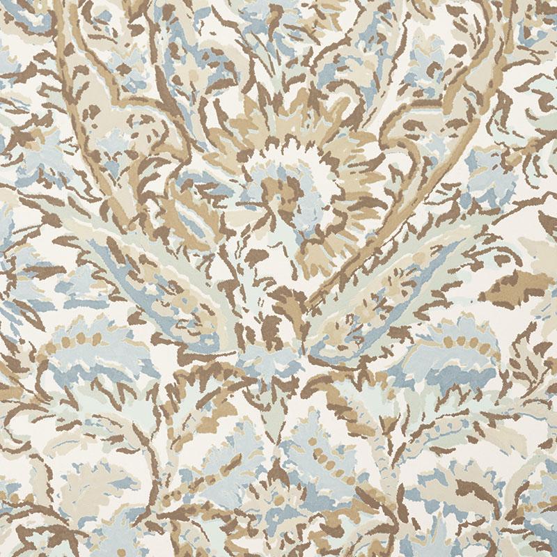Schumacher Shirala Paisley Aqua Wallpaper