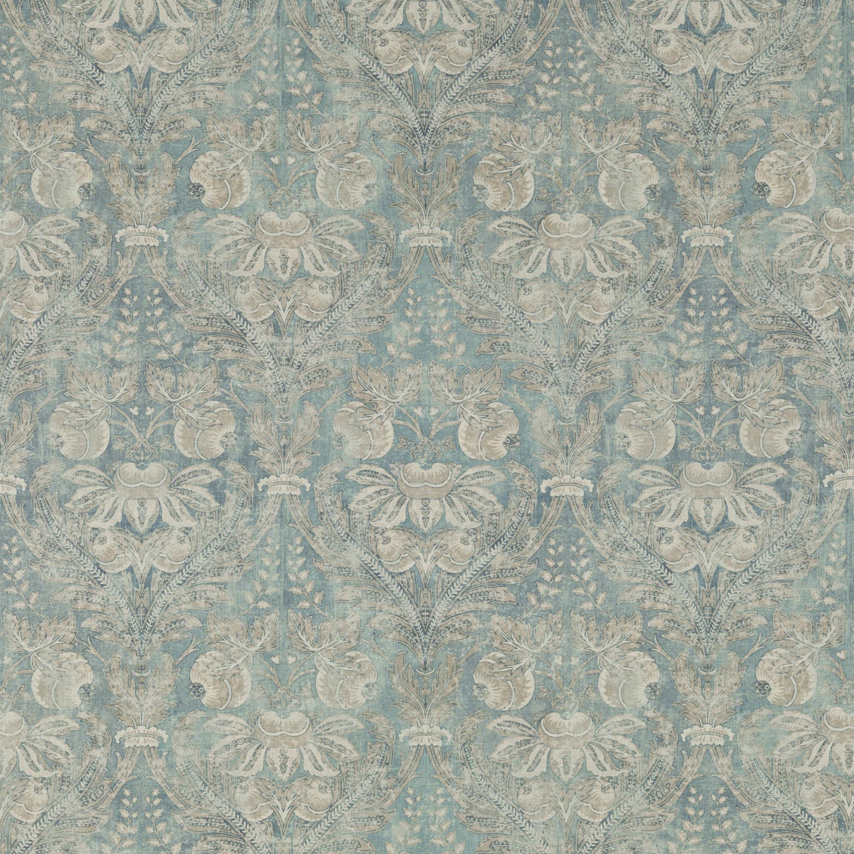 G P & J Baker LAPURA DAMASK BLUE Fabric