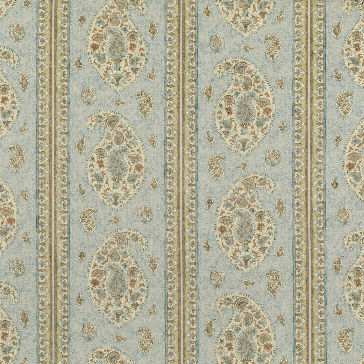 G P & J Baker COROMANDEL BLUE/SAND Drapery Fabric