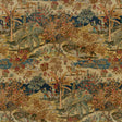 G P & J Baker RAMAYANA VELVET INDIGO/RED Fabric
