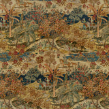 G P & J Baker RAMAYANA VELVET INDIGO/RED Fabric