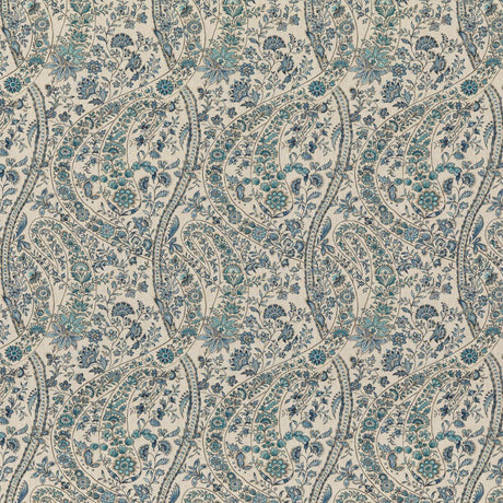 G P & J Baker BUKHARA PAISLEY BLUE Drapery Fabric
