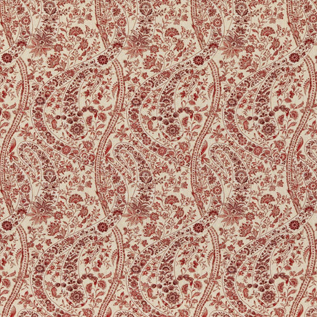 G P & J Baker BUKHARA PAISLEY RED Drapery Fabric
