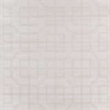Schumacher Linyi Embroidered Fret Sisal Natural Shimmer Wallpaper