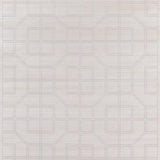 Schumacher Linyi Embroidered Fret Sisal Natural Shimmer Wallpaper