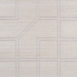Schumacher Linyi Embroidered Fret Sisal Natural Shimmer Wallpaper