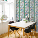 Schumacher Anjou Stripe Blush Wallpaper