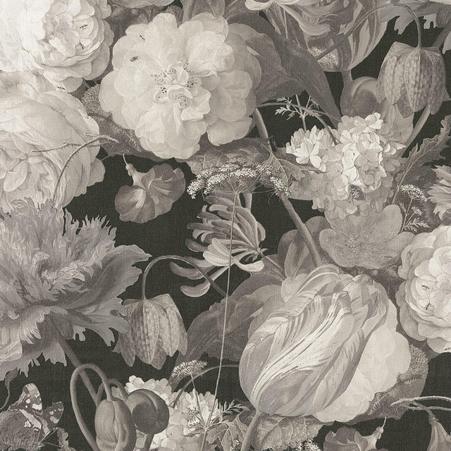 JF Fabrics 5252 Black (98) Wallpaper