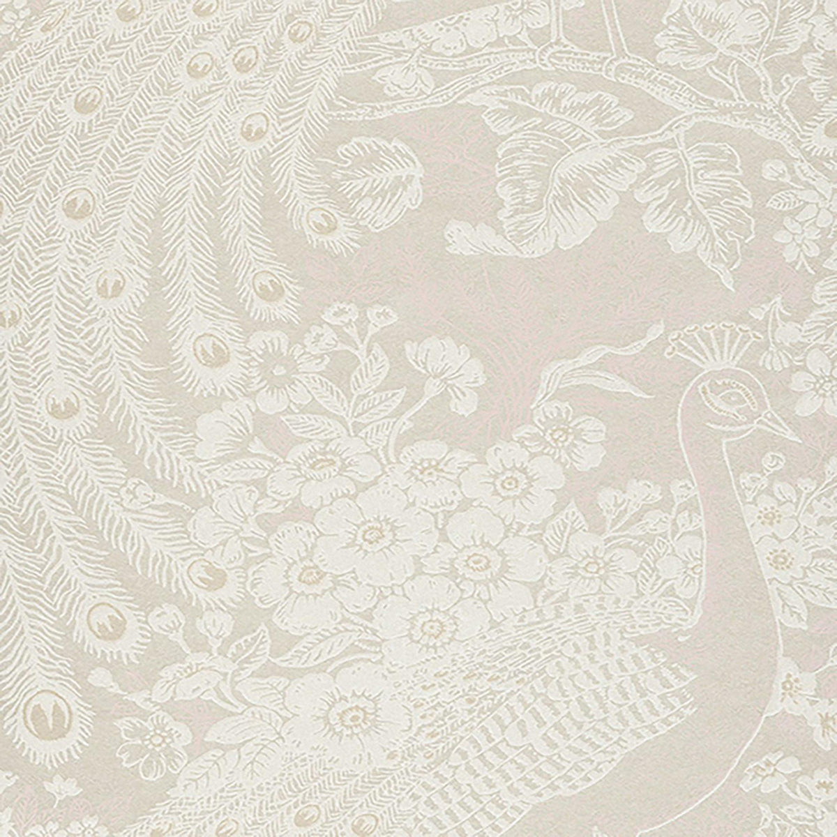 JF Fabrics 5276 Creme/Beige/Pink (91) Wallpaper