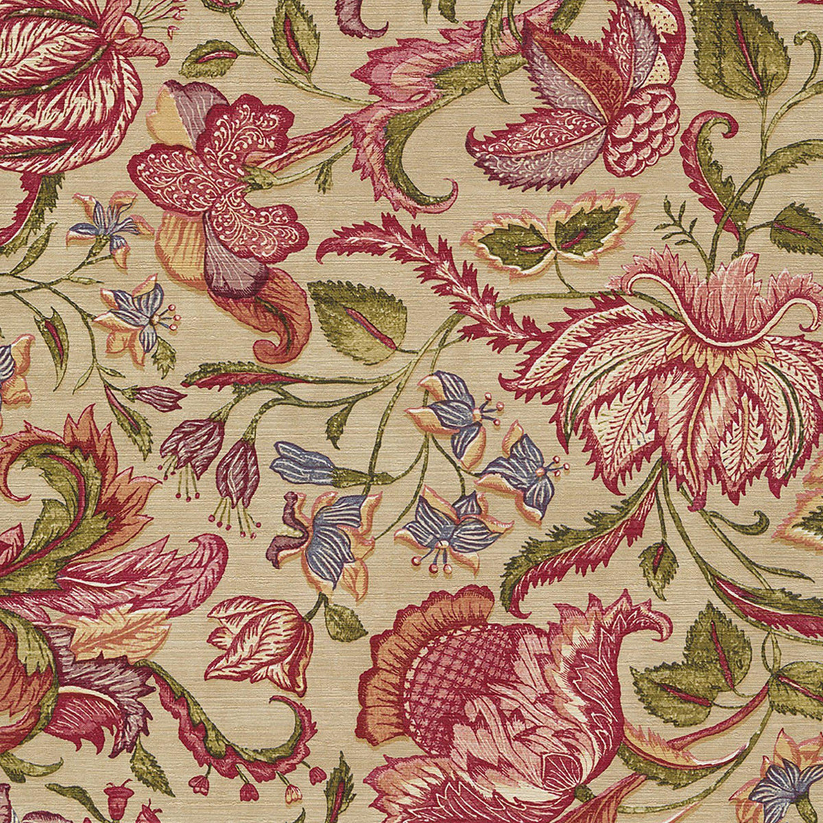 JF Fabrics 5293 Burgundy/Red/Multi (34) Wallpaper