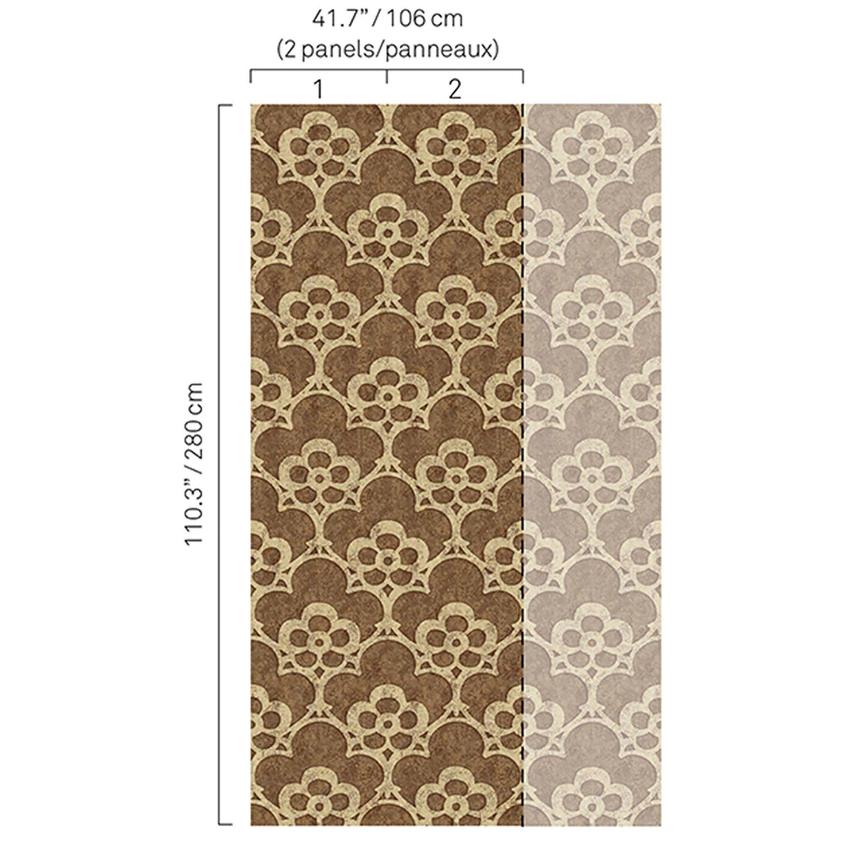JF Fabrics 5326 Brown/Orange/Rust (29) Mural