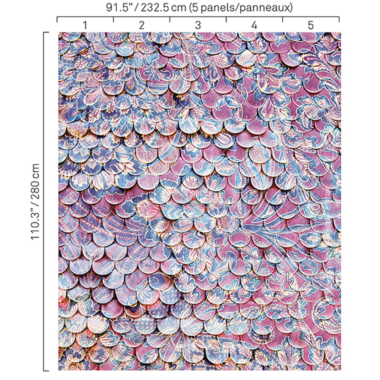 JF Fabrics 5338 Purple (57) Mural