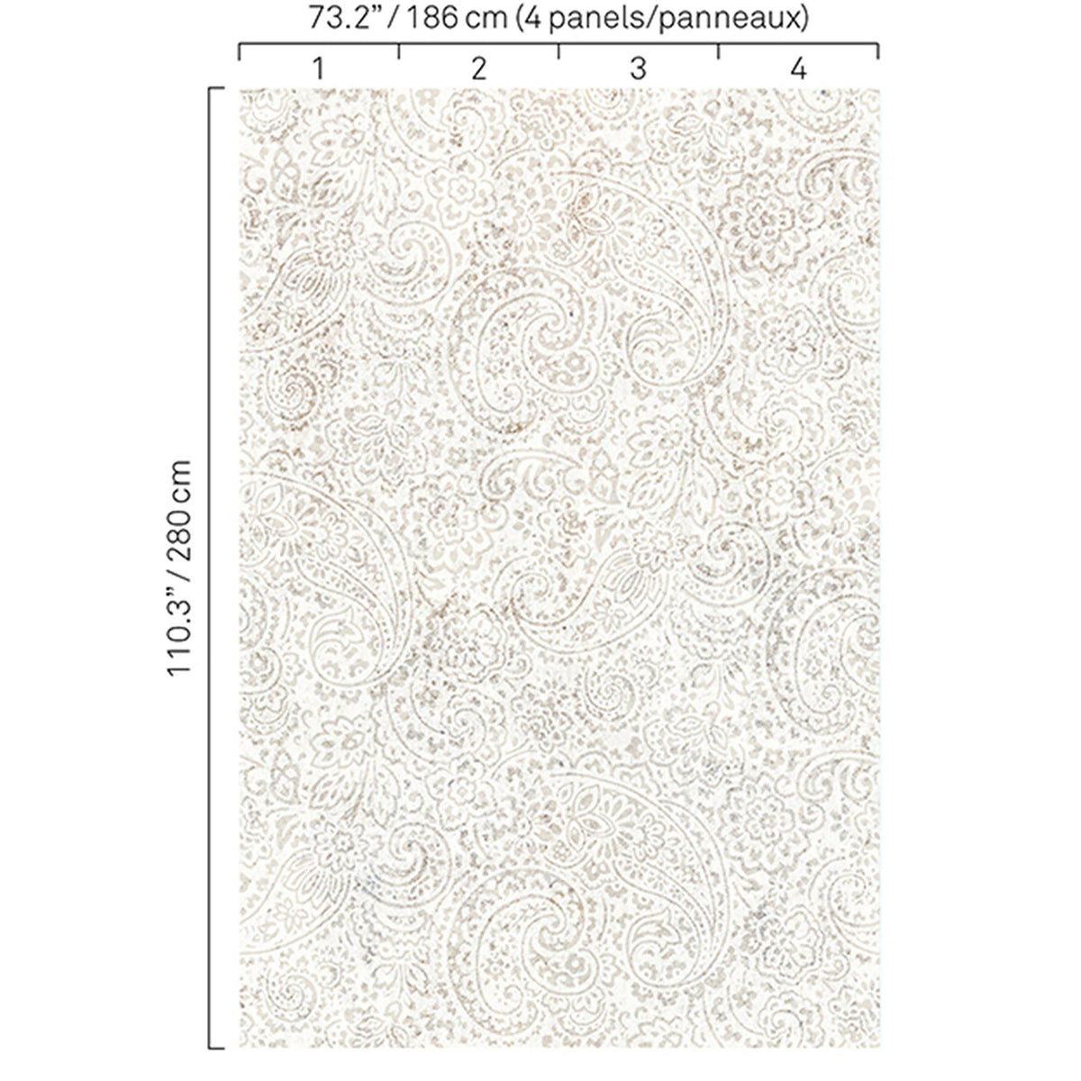 JF Fabrics 5341 Creme/Beige (92) Mural