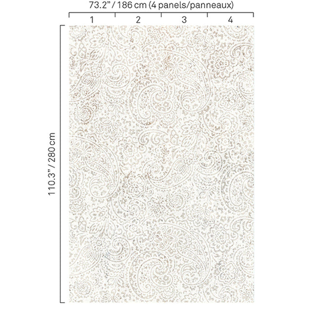JF Fabrics 5341 Creme/Beige (92) Mural