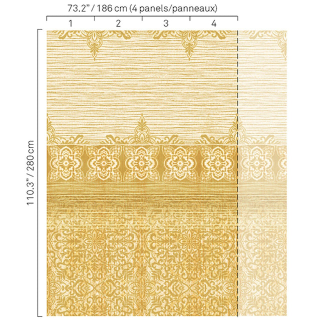 JF Fabrics 5345 Yellow/Gold (16) Mural