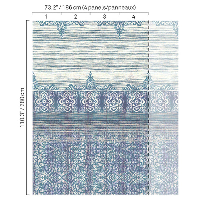 JF Fabrics 5345 Blue (64) Mural