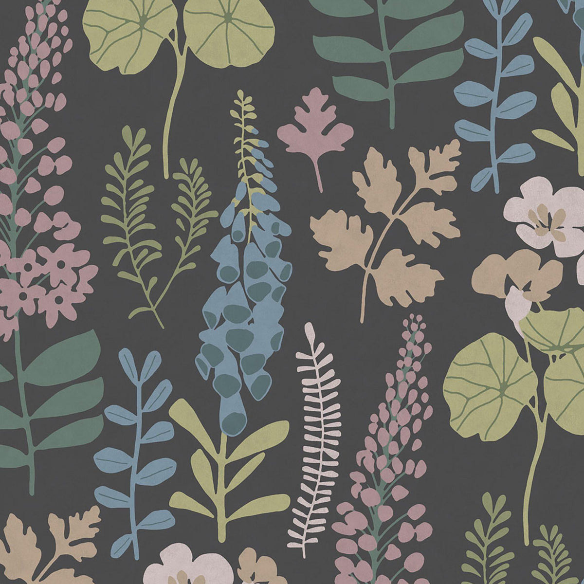 JF Fabrics 5408 Black/Multi (99) Wallpaper