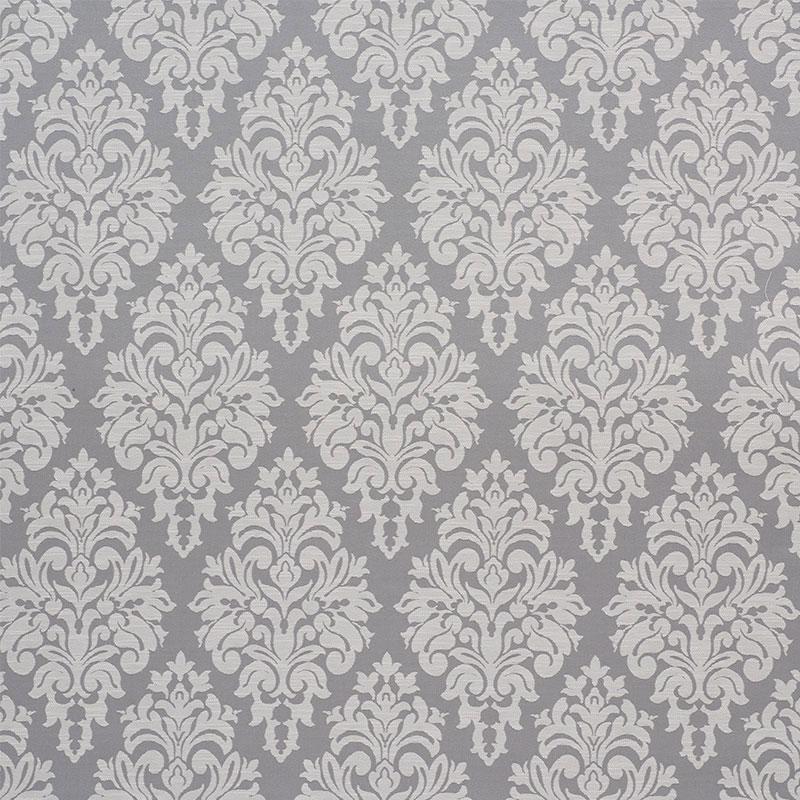 Schumacher Dauphine Damask Indoor/Outdoor Slate Fabric