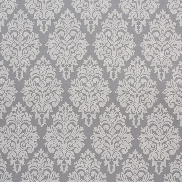Schumacher Dauphine Damask Indoor/Outdoor Slate Fabric