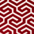 Schumacher Ming Fret Velvet Red Fabric