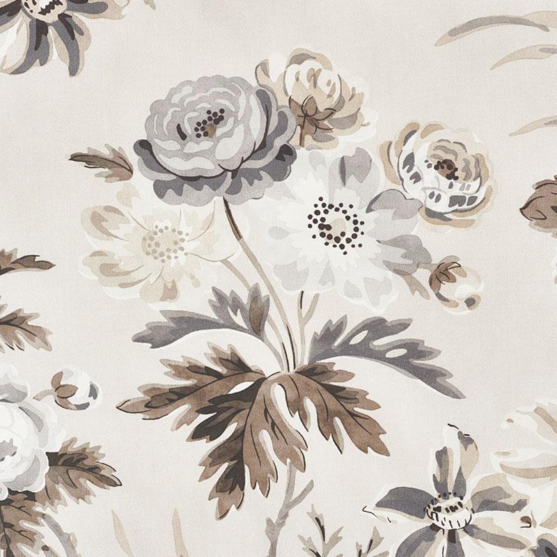 Schumacher Cecil Chintz Grisaille Fabric