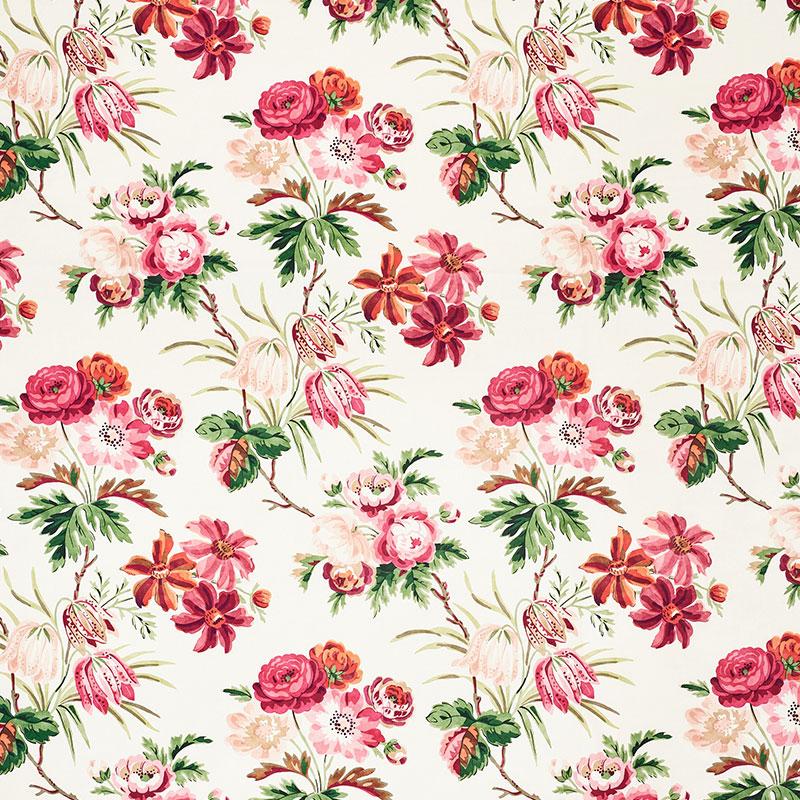 Schumacher Cecil Chintz Rose Fabric